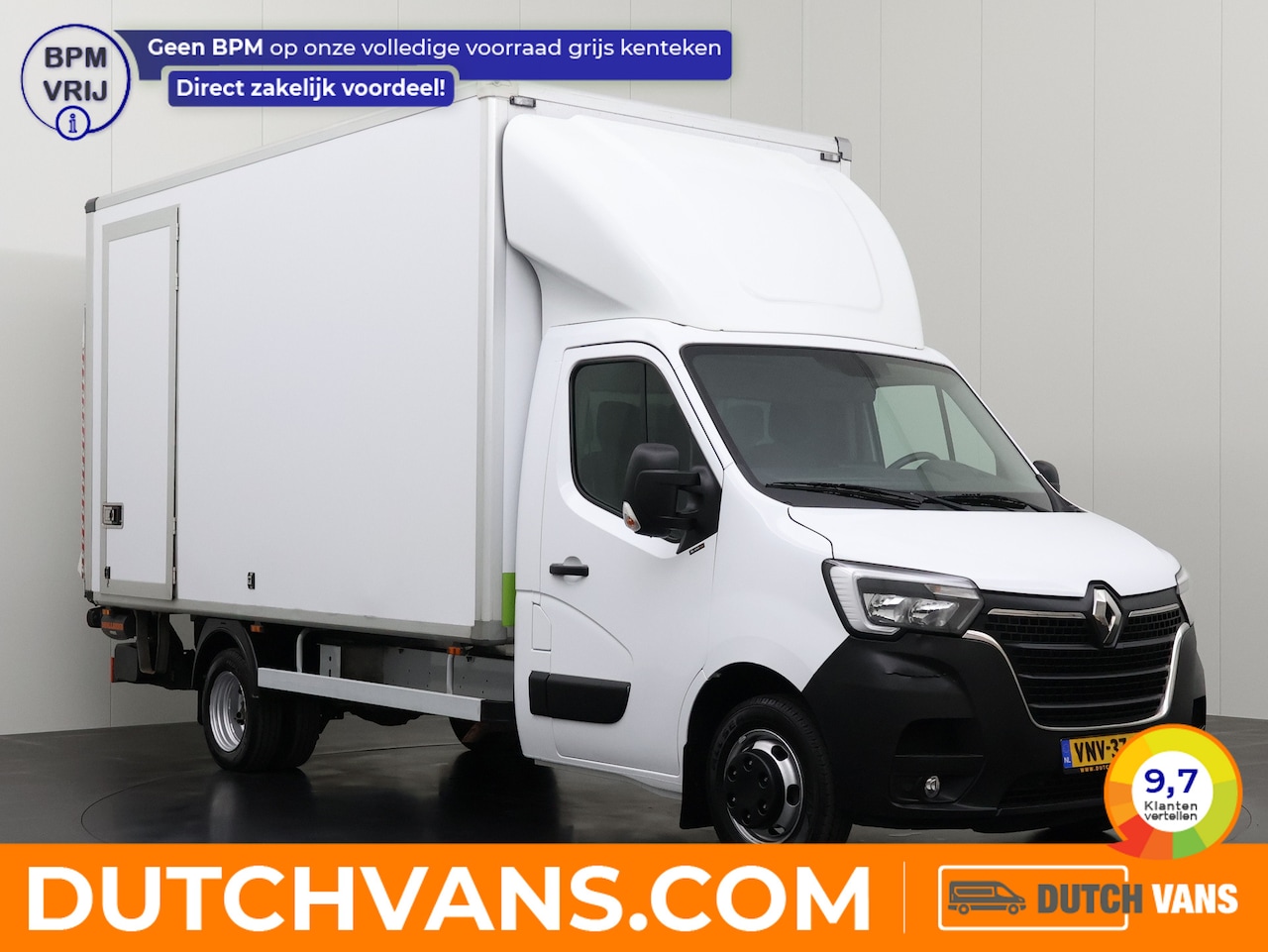 Renault Master - 2.3DCi 165PK Dubbellucht Bakwagen+Laadklep | 2.35 Hoog | Zijdeur | Dakspoiler | Navigatie - AutoWereld.nl