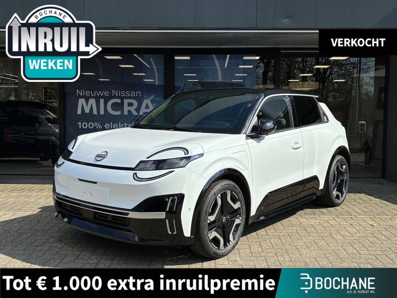 Nissan Micra - EVOLVE 52 kWh | 10 jr garantie! NIEUW UIT VOORRAAD LEVERBAAR | Achteruitrijcamera | Apple - AutoWereld.nl