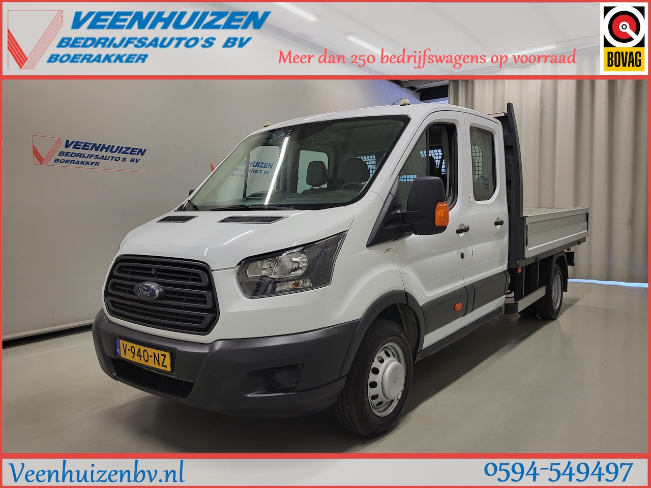 Ford Transit - 2.0TDCI L4/H1 Pick-up Dubbele Cabine Euro 6! - AutoWereld.nl