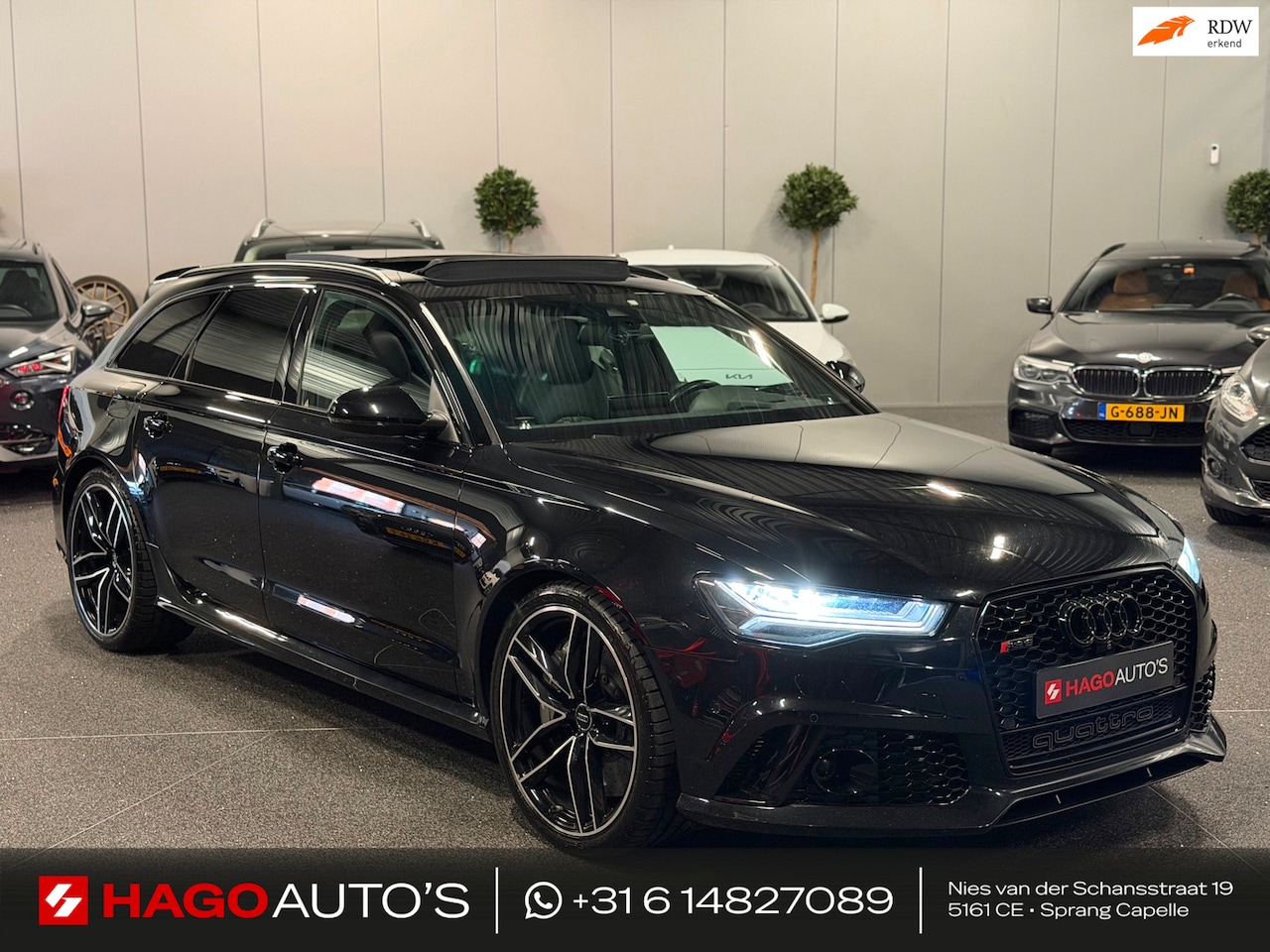 Audi A6 Avant - 4.0 TFSI RS 6 quattro performance ABT 700-PK!/KERAMISCH/B&O/HUD/PANO/LANE-ASSIST/BLIND-SPO - AutoWereld.nl