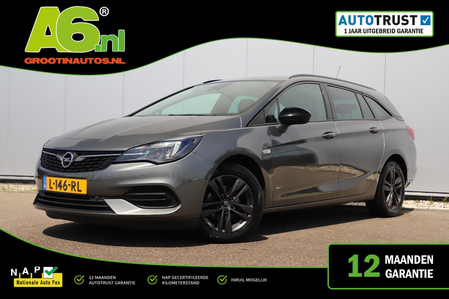 Opel Astra Sports Tourer - 1.2 Design & Tech 131PK Navigatie Achteruitrijcamera Parkeerhulp 16 inch LMV Climate Cruis - AutoWereld.nl