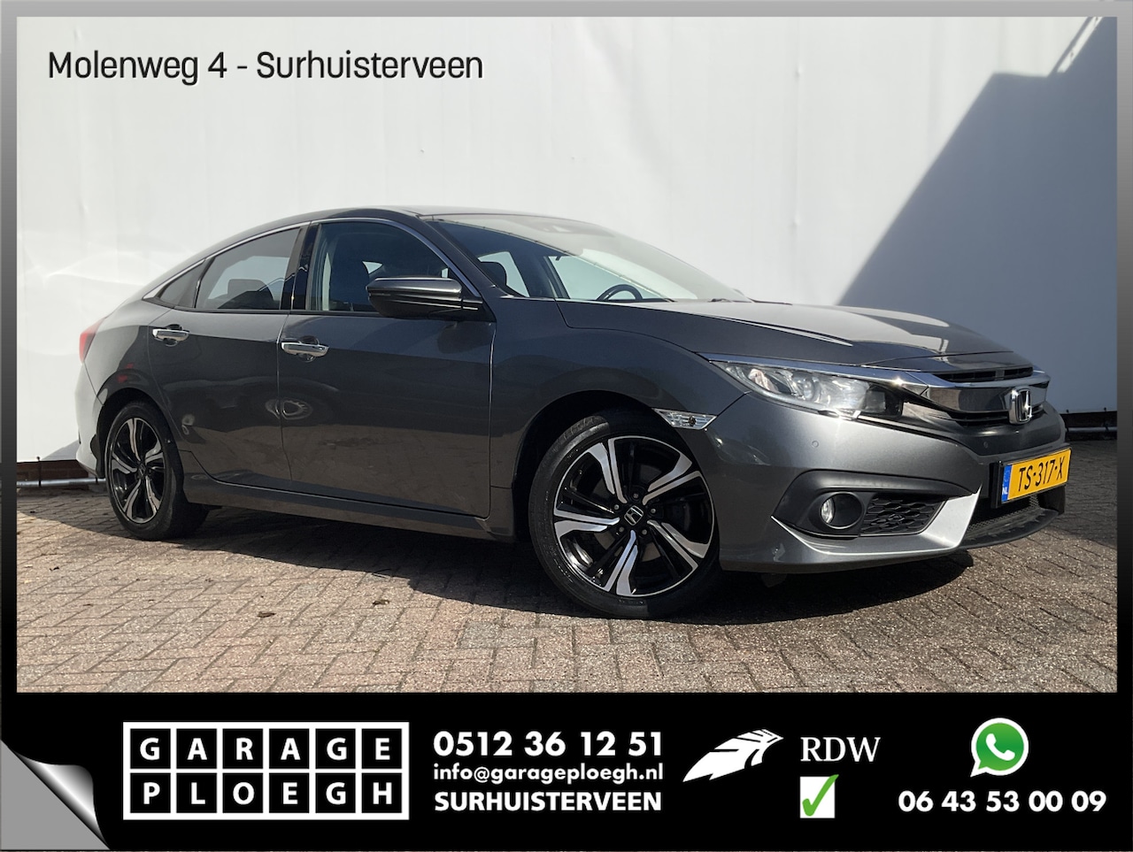 Honda Civic - 1.5 i-VTEC Elegance Automaat Nav/Cruise Camera Stoelverw Orig.NL Voll.Onderhouden! - AutoWereld.nl