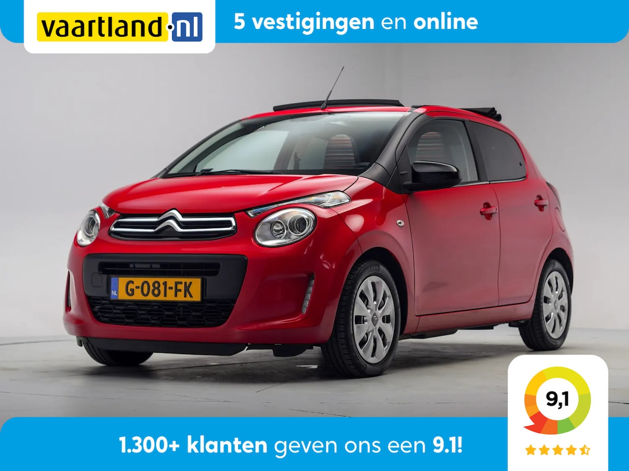 Citroën C1 - 1.0 VTi Airscape Feel [ Opendak Airco ] - AutoWereld.nl