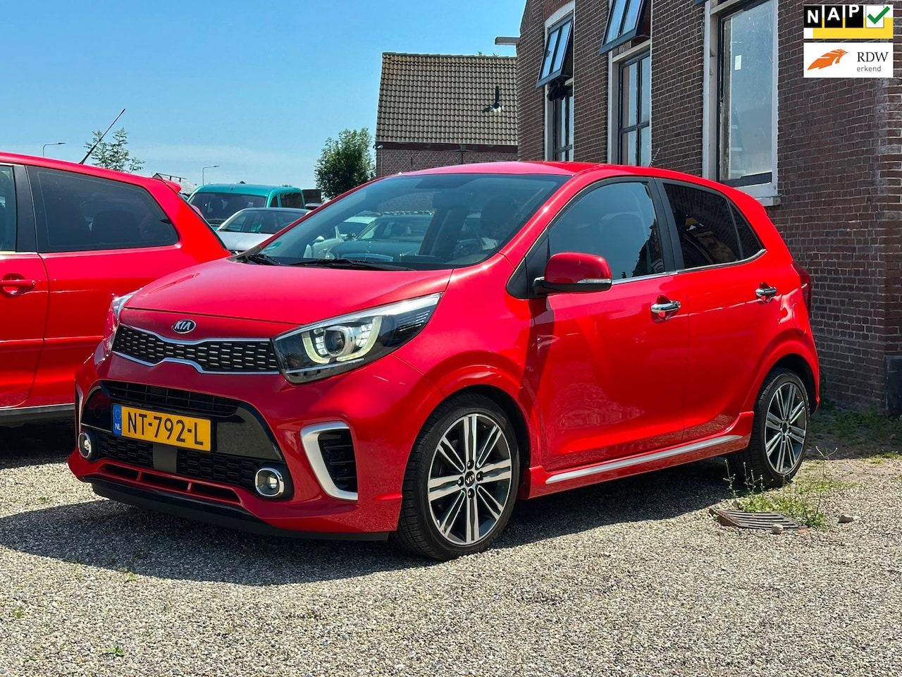Kia Picanto - 1.2 CVVT GT-Line Vol Optie Zeer Netjes Goed Onderhouden met Garantie Carplay Stuur en Stoe - AutoWereld.nl