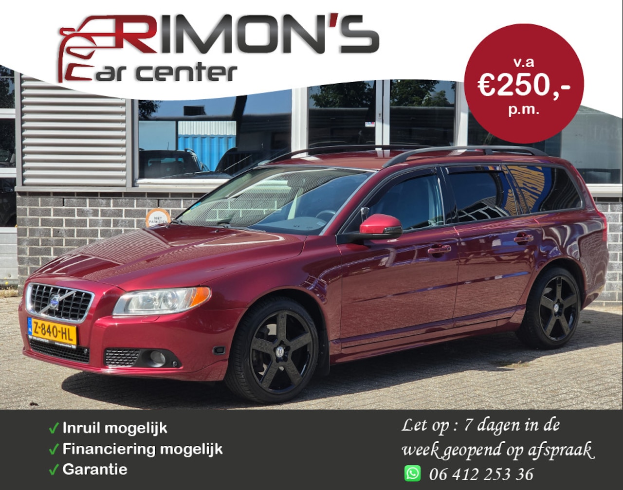 Volvo V70 - 2.5T Kinetic Leder Trekhaak Airco Apk Tm 06-2027 - AutoWereld.nl