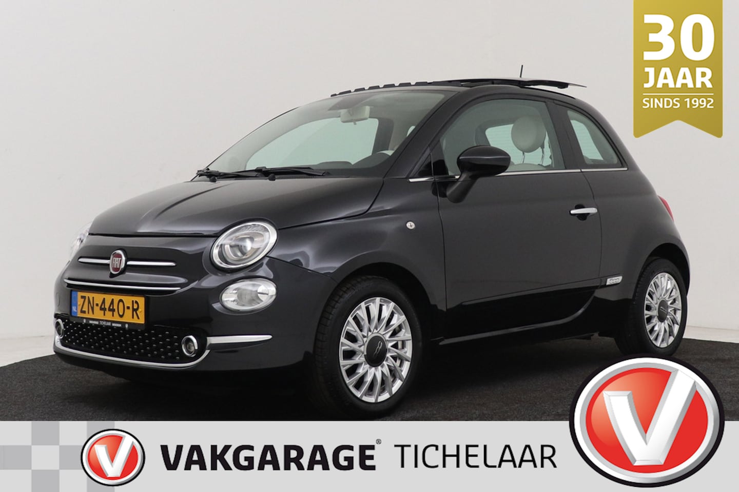 Fiat 500 - 0.9 TwinAir Turbo Lounge | UNIEK glazen schuif-/kanteldak | Navigatie | Org. NL | Airco | - AutoWereld.nl