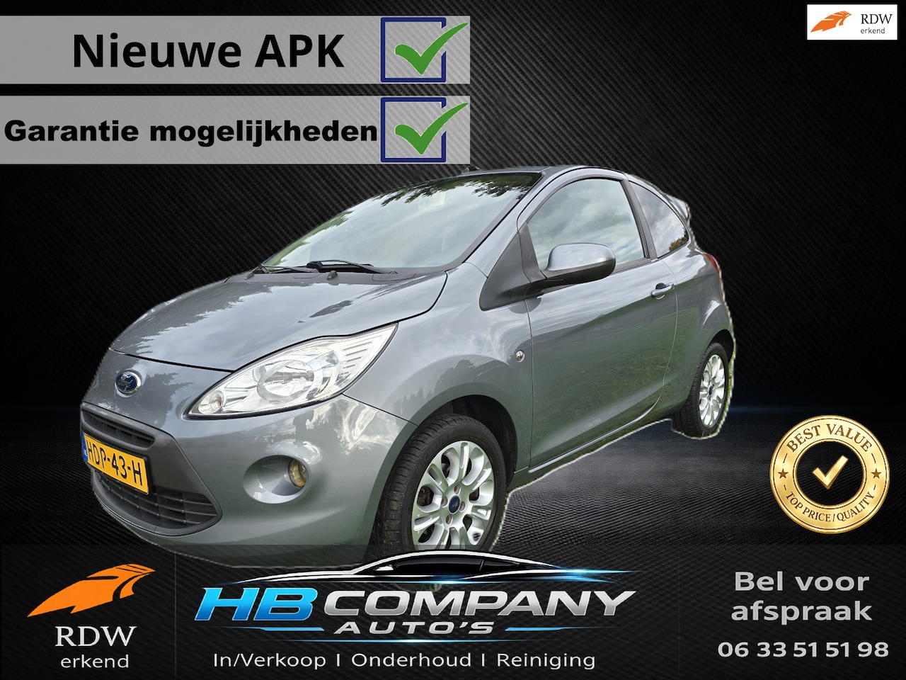 Ford Ka - 1.2 Titanium | Nieuwe Distributieriem | Dealer onderhouden | Airco | Nieuwe APK - AutoWereld.nl