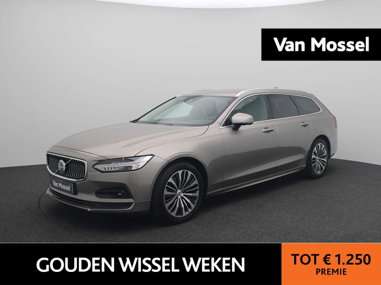 Volvo V90 - 2.0 B4 Momentum Pro | Leder | Wegklapbare-Trekhaak | Stoel + Stuurverwarming | Adaptive Cr - AutoWereld.nl