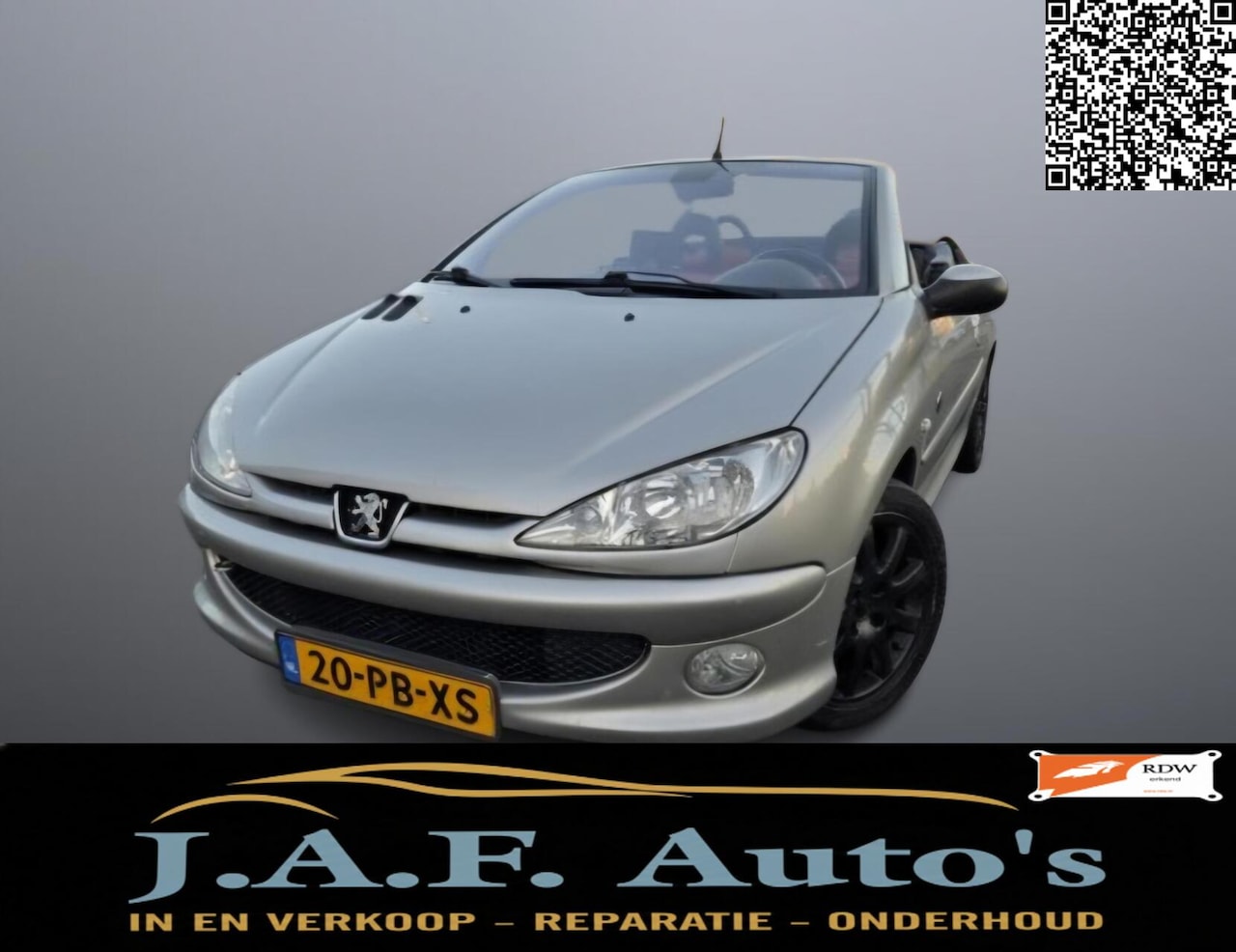 Peugeot 206 CC - 1.6 Automaat leder Airco cabrio nw apk! - AutoWereld.nl