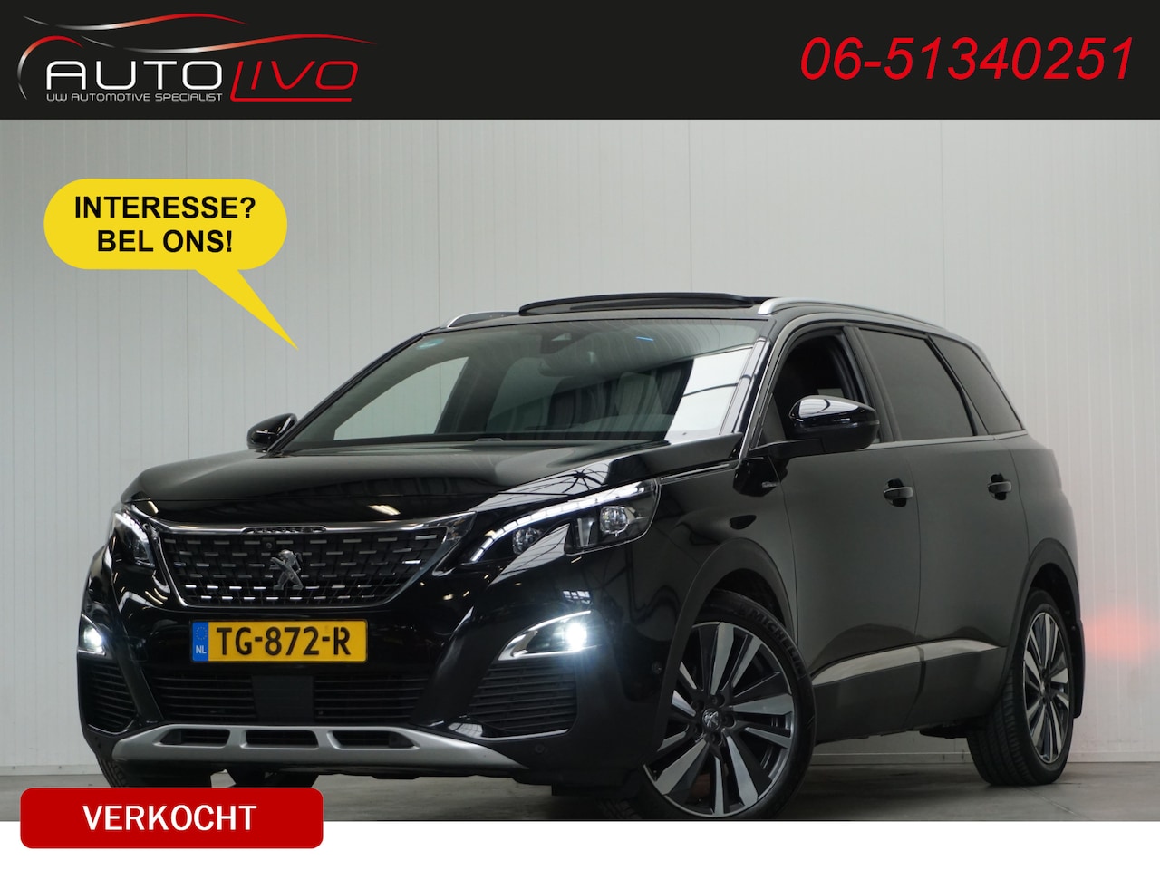Peugeot 5008 - 1.6 e-THP GT-Line 165 PK! AUTOMAAT! PANO LEER FOCAL LED APPLE etc. - AutoWereld.nl