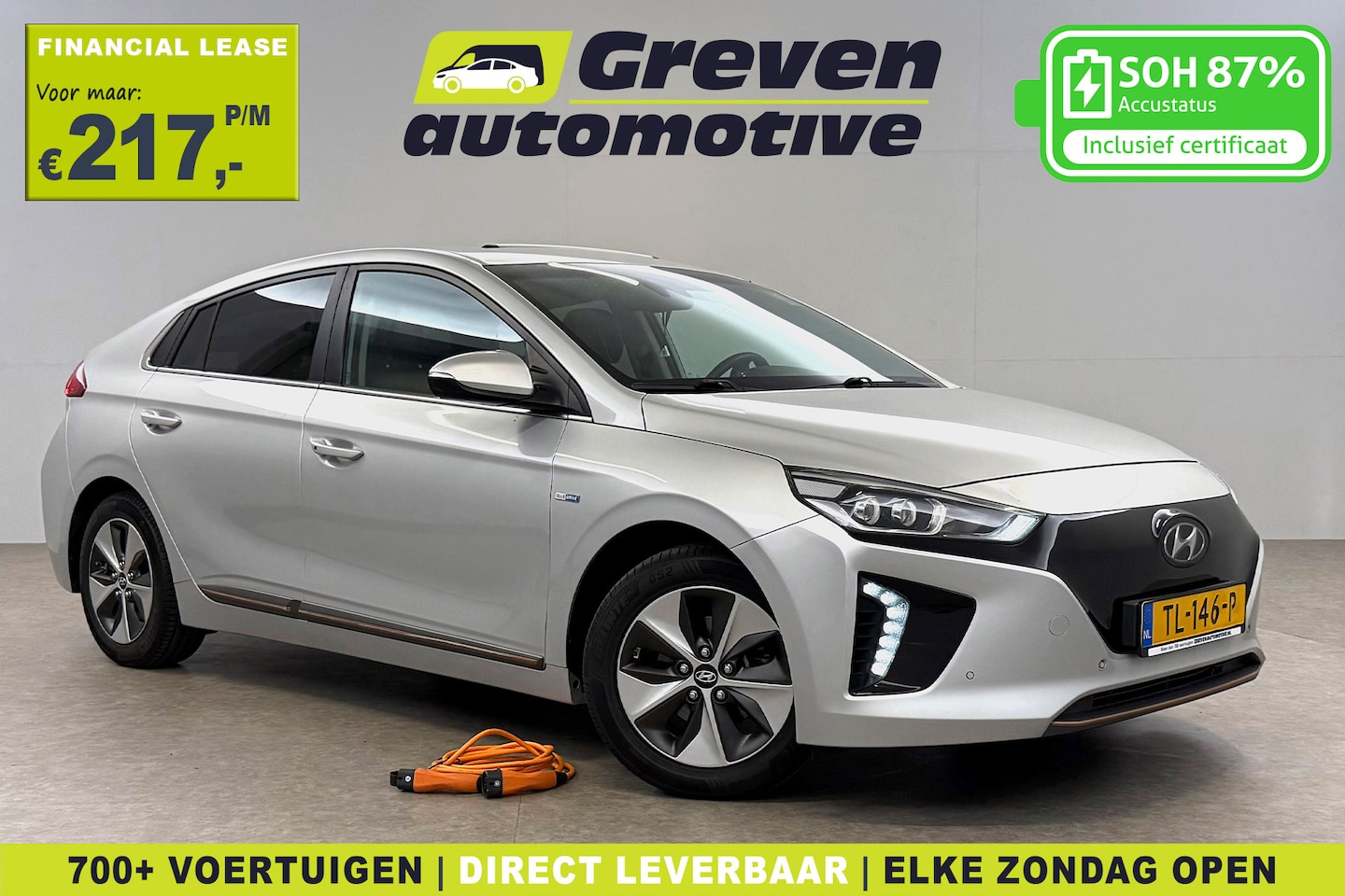 Hyundai IONIQ - Premium EV | Snelladen | SOH 87% | Pano | Stoelventilatie | Virtual | Camera | Carplay | M - AutoWereld.nl