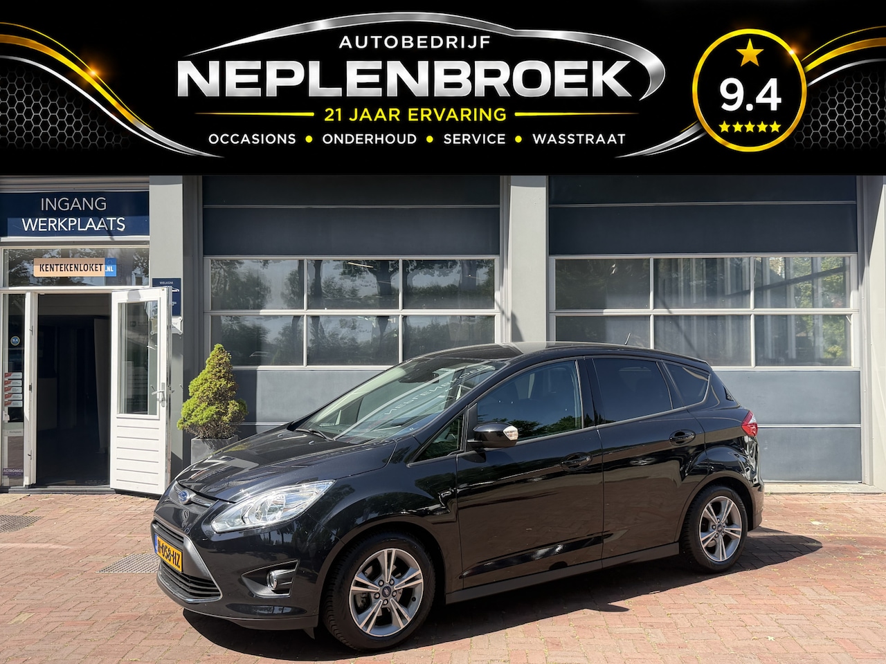 Ford C-Max - 1.0 Ambiente RIEM VV | LMV | Trekhaak | PDC | Airco | Voorruit verw. |  03-2015 127.638 KM - AutoWereld.nl