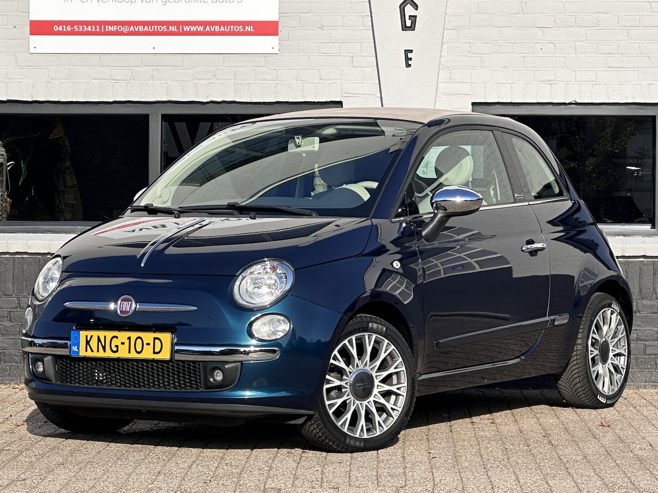 Fiat 500 C - 1.2 Lounge Cabrio Airco PDC Half Leder - AutoWereld.nl