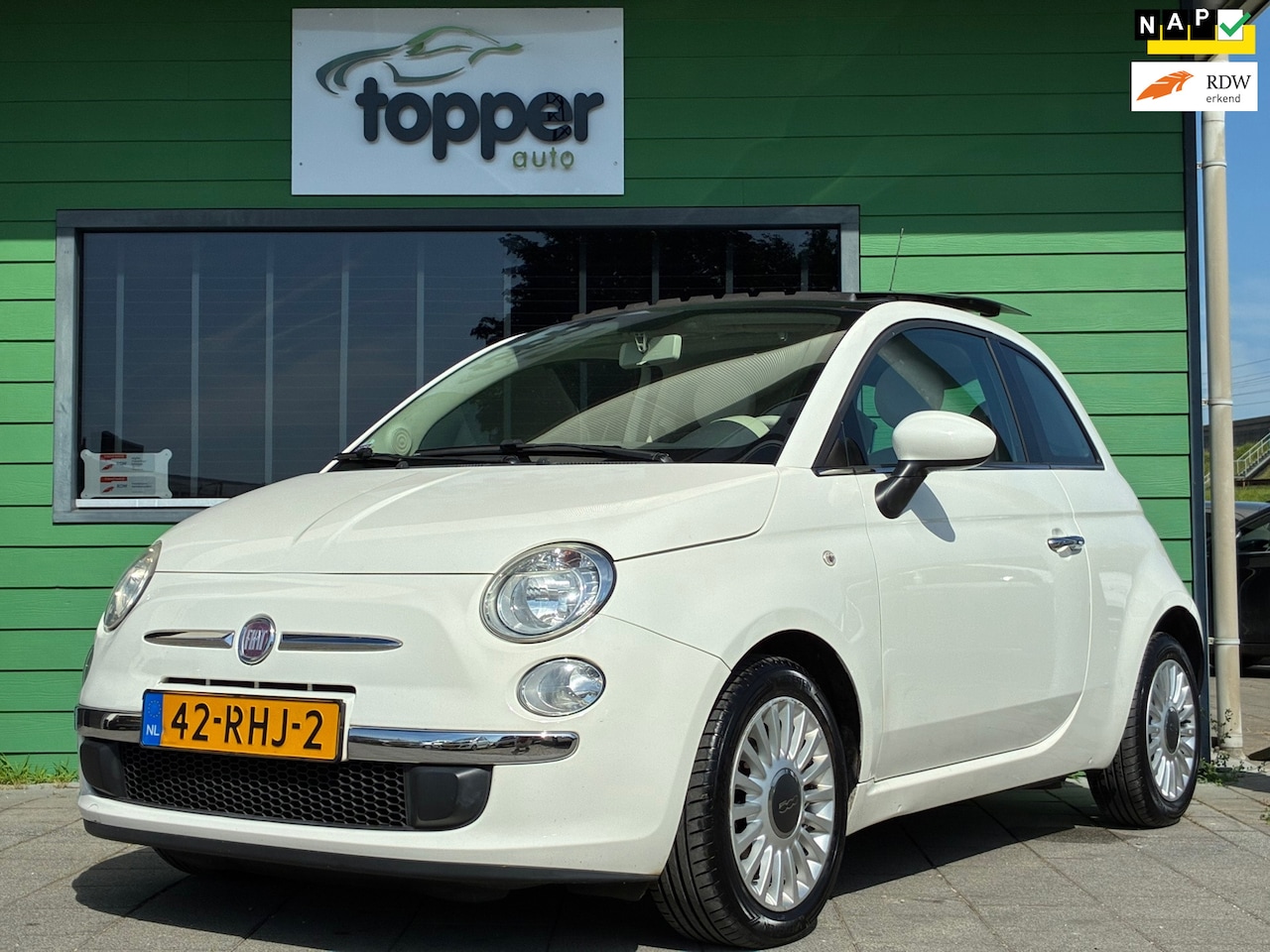 Fiat 500 - 0.9 TwinAir Lounge| 1e Eigenaar|Panoramadak | Airco - AutoWereld.nl