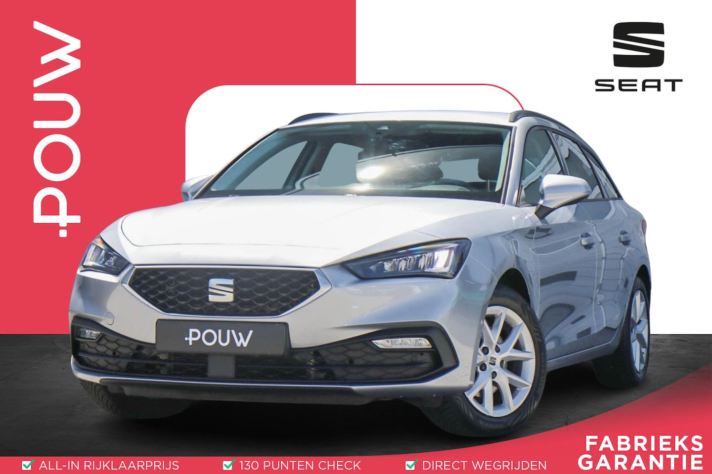SEAT Leon Sportstourer - 1.0 eTSI 110pk DSG Style Business Intense | Trekhaak | Camera | Adaptieve Cruise | Navigat - AutoWereld.nl