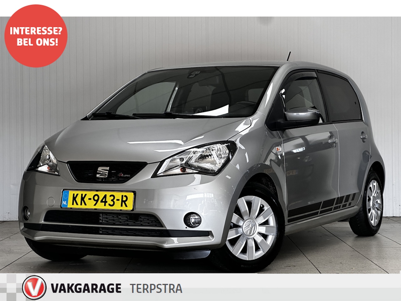 SEAT Mii - 1.0 FR Connect/ Zwarte-Hemel/ Airco/ Cruise/ Navi/ Bluetooth/ Radio-CD AUX/ LEDER. Stuur/ - AutoWereld.nl
