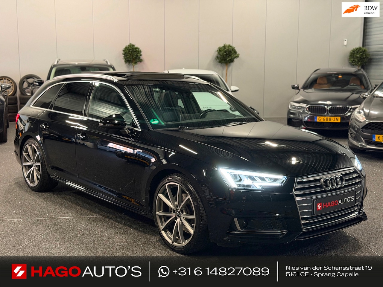 Audi A4 - 2.0 TFSI 3x S-Line NAVI/LEDER/MATRIX/PANO/LEDER/HUD/BLIND-SPOT/KEYLESS/B&O/CRUISE/VDOH/DRI - AutoWereld.nl