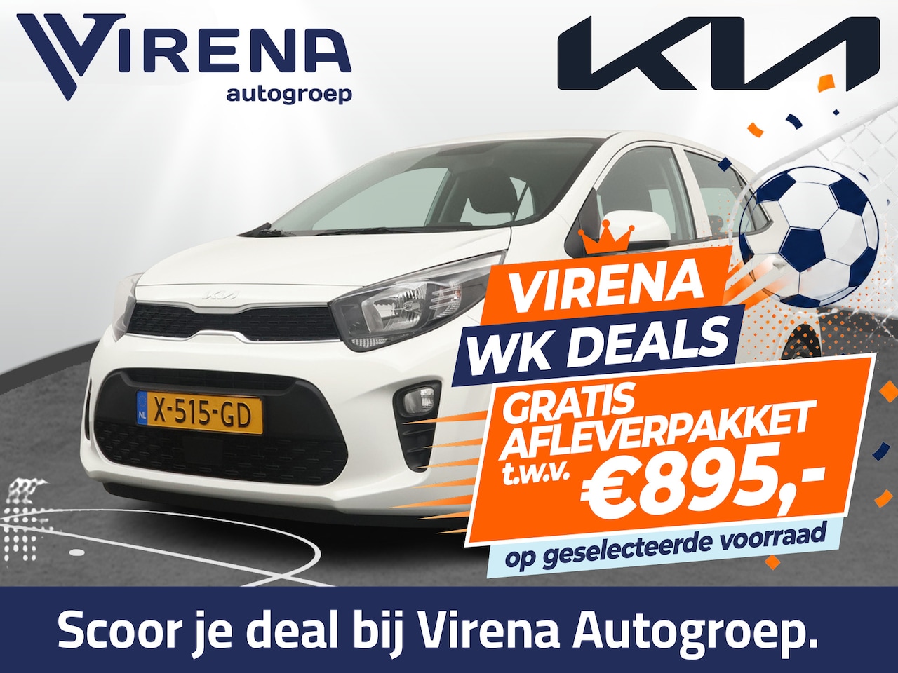 Kia Picanto - 1.0 DPi DynamicLine - Achteruitrij camera - Apple Carplay/Android Auto - Cruise control - - AutoWereld.nl