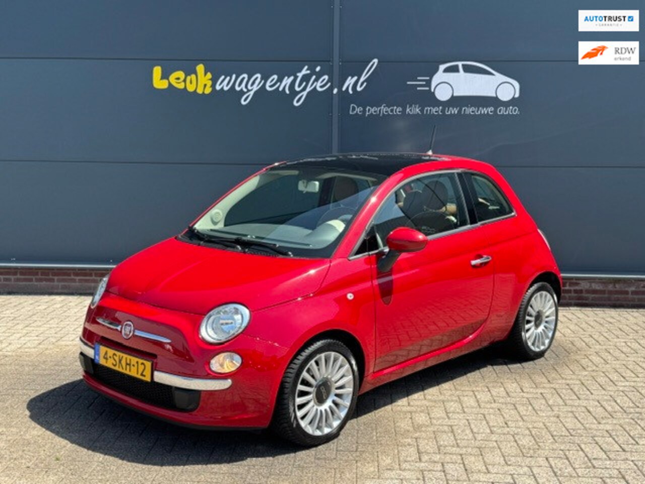 Fiat 500 - 0.9 TwinAir Lounge *pano *airco *leder *lichtm. *NL - AutoWereld.nl