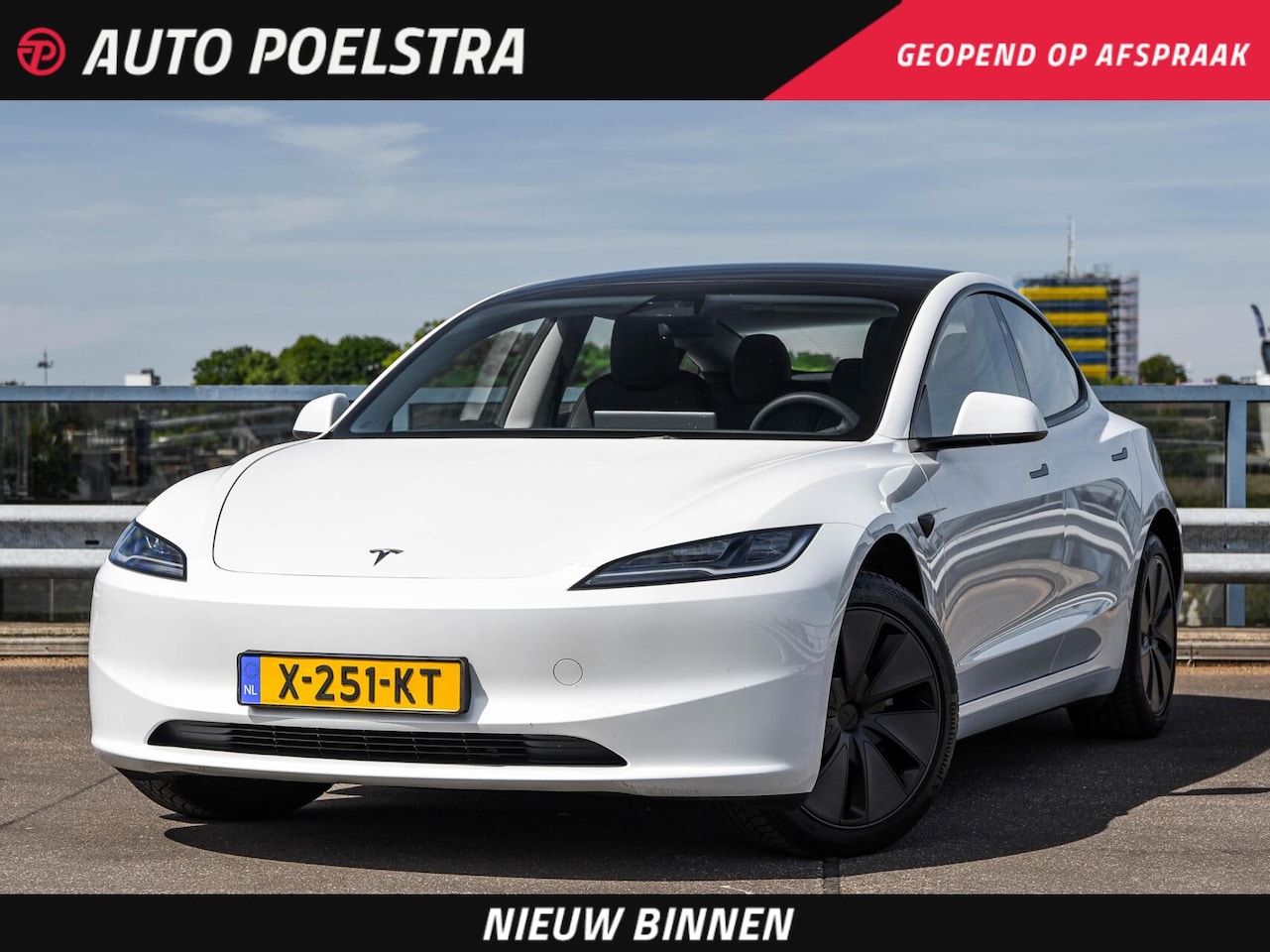Tesla Model 3 - RWD 60 kWh Highland LFP Accu Panoramadak Zwart Leder 18" incl. BTW - AutoWereld.nl