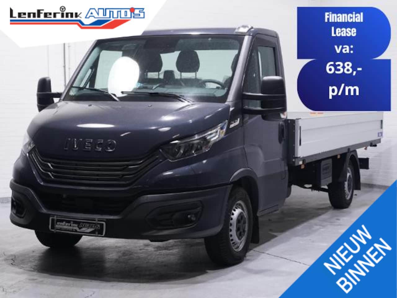 Iveco Daily - 35S18 180 pk Aut. Pick Up / Open Laadbak Luchtvering, Navi, Adapt. Cruise, Trekhaak 3.500 - AutoWereld.nl