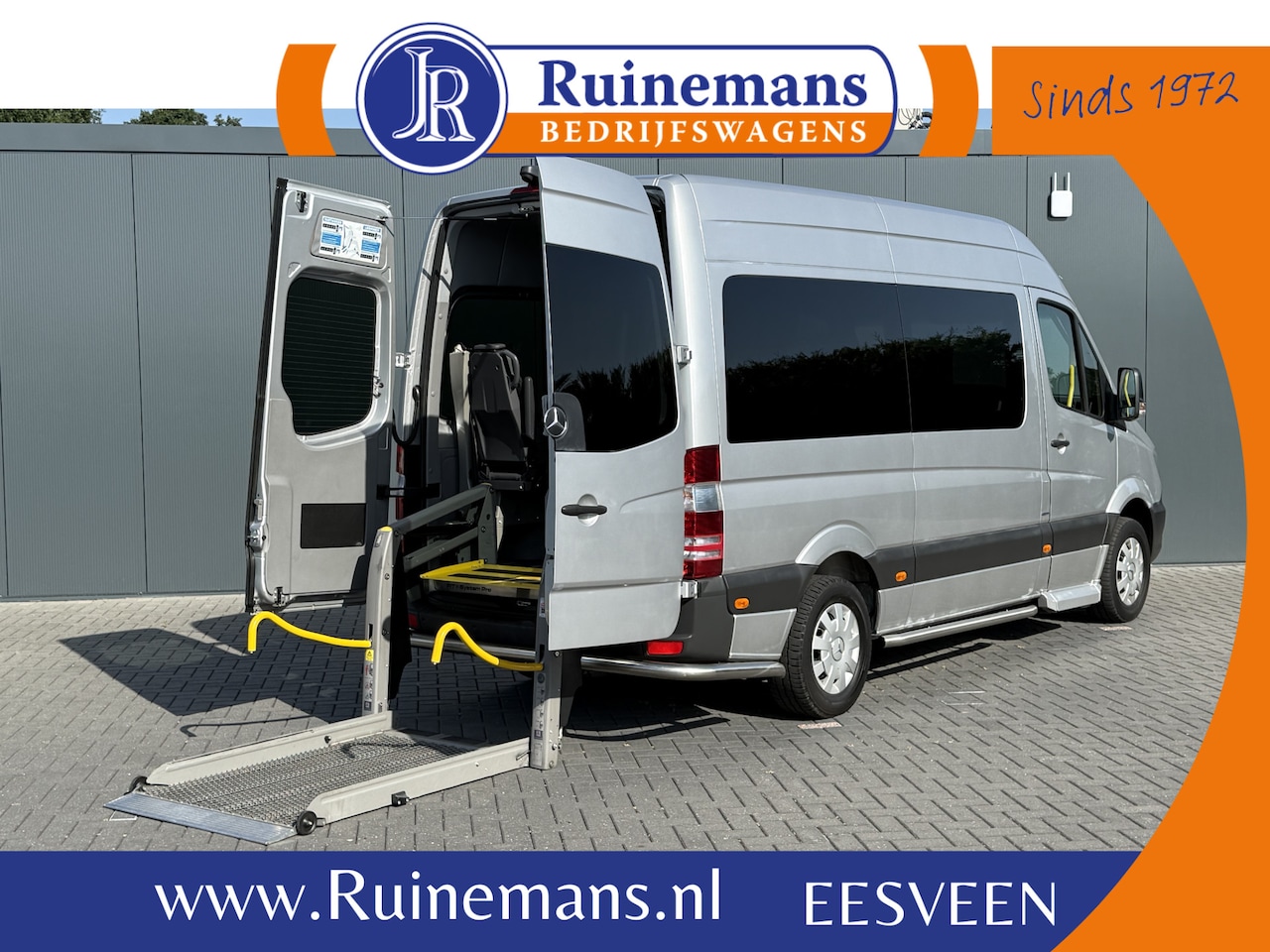 Mercedes-Benz Sprinter - 314 CDI AUTOMAAT EURO 6 / FLEXI-TRANS ROLSTOELBUS + LIFT / L2H2 / 9 PERSOONS / CAMERA / AI - AutoWereld.nl