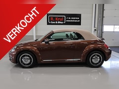 Volkswagen Beetle Cabriolet - 1.2 TSI Exclusive Edition Leer Airco-ecc Camera Navigatie Bluetooth 17 inch Circle Black P