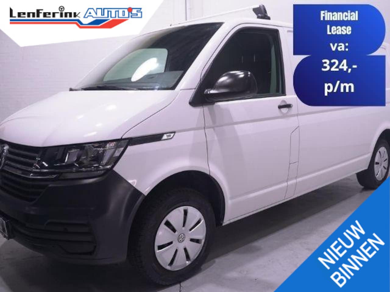 Volkswagen Transporter - 2.0 TDI 110 pk L2H1 Airco, 2-Zits, Achterklep Laadruimte Pakket, PDC V+A, Dakdragers - AutoWereld.nl