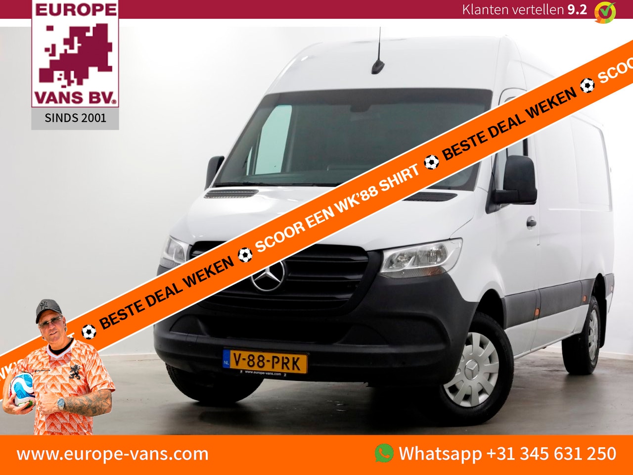Mercedes-Benz Sprinter - 316 CDI 163pk RWD L2H2 Airco/Navi/Camera/Trekhaak 3500kg 11-2018 - AutoWereld.nl