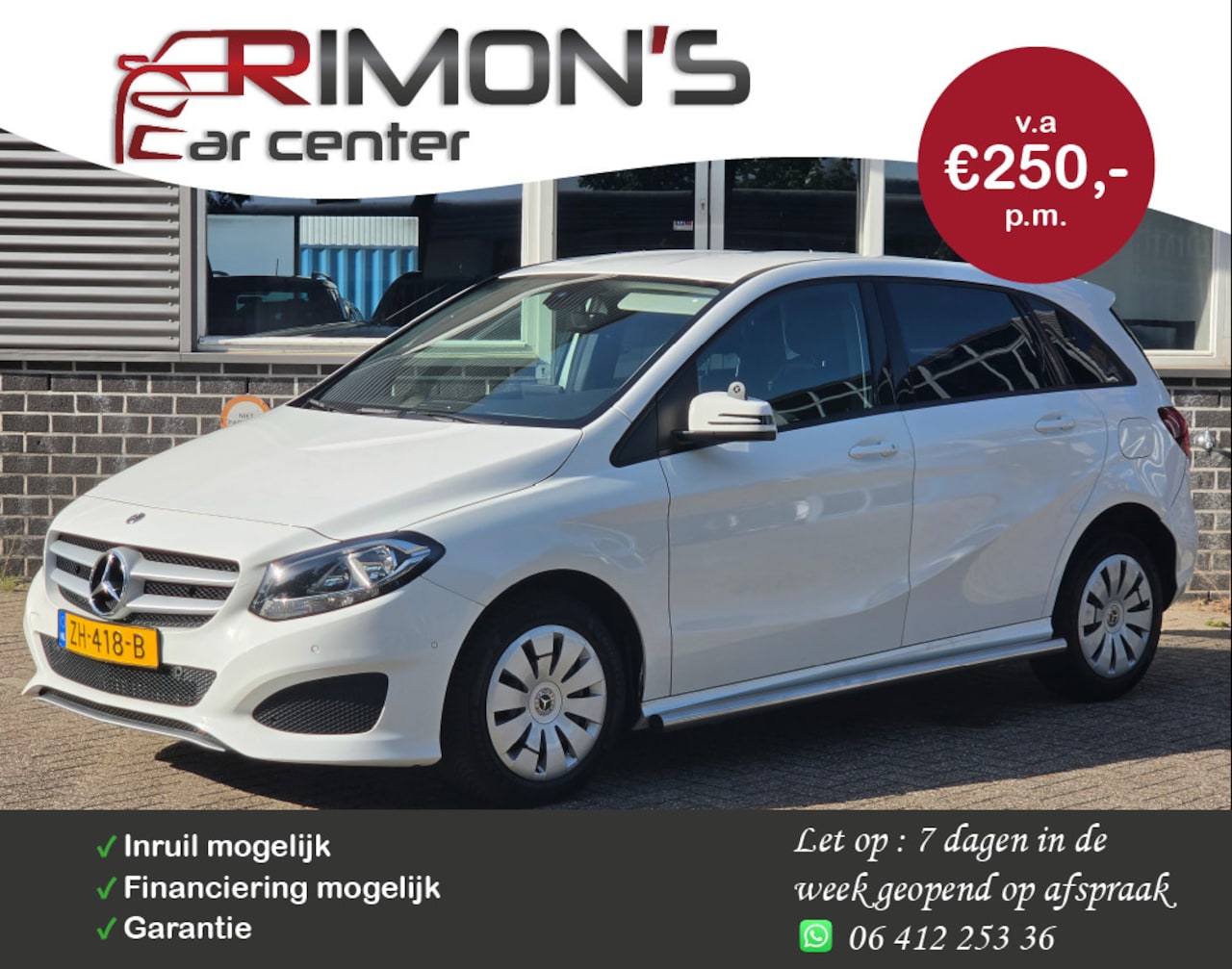 Mercedes-Benz B-klasse - 220 d Ambition Automaat 1Ste Eigenaar Dealer Onderhouden - AutoWereld.nl