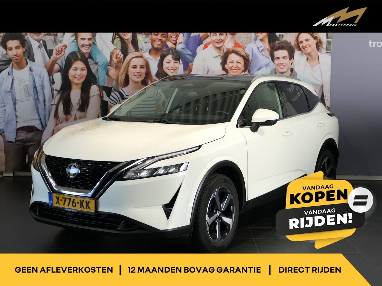Nissan Qashqai - 1.3 MHEV Xtronic N-Connecta - Trekhaak - Panoramadak - Dakrails - Allseasons - AutoWereld.nl
