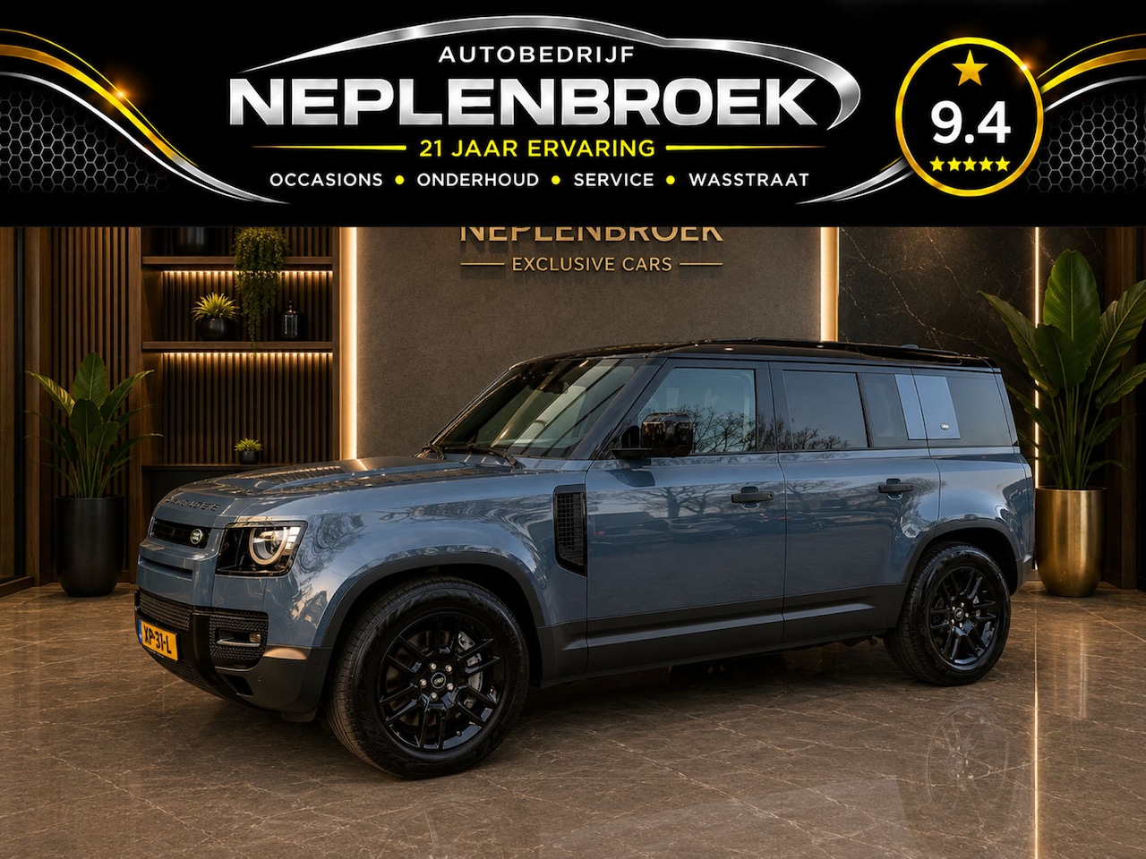 Land Rover Defender 110 - 3.0 P400 110 X-Dynamic S 5 Persoons Luchtvering Trekhaak LED Camera Urban 19'' - AutoWereld.nl