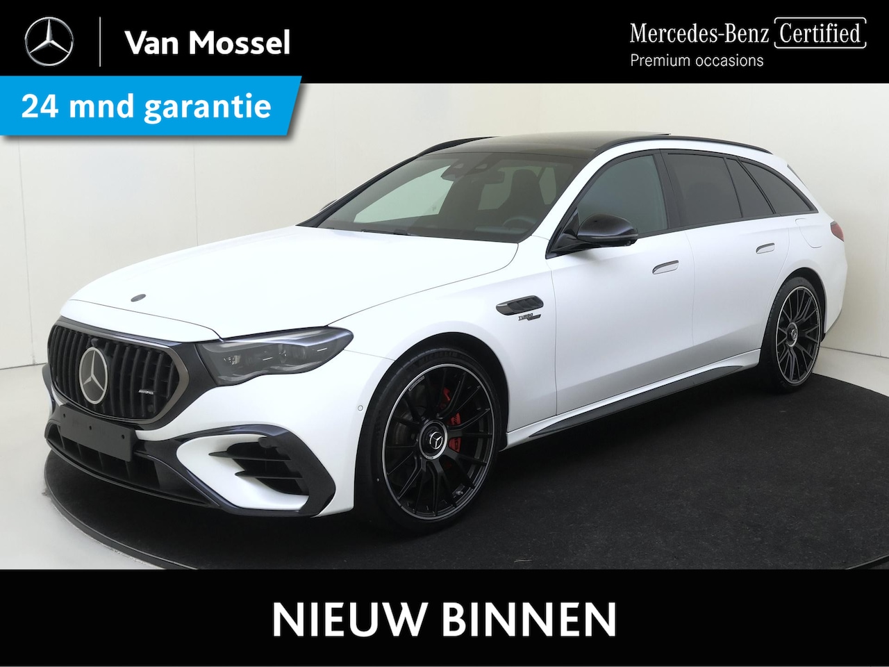 Mercedes-Benz E-klasse Estate - AMG 53 4MATIC+ Night Edition / Opaalwit Magno/ Panoramadak/ SUPERSCREEN/ Dynamic Plus/ Nig - AutoWereld.nl