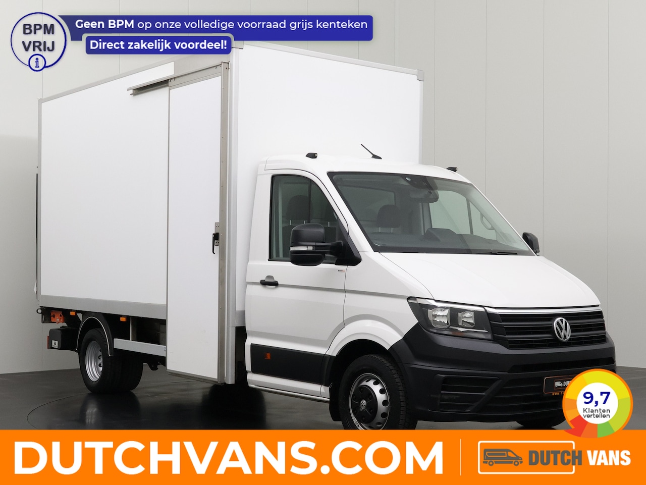 Volkswagen Crafter - 2.0TDi 177PK Automaat Bakwagen+Laadklep | Zijdeur | Navigatie | Camera | 3-Zits | Airco | - AutoWereld.nl