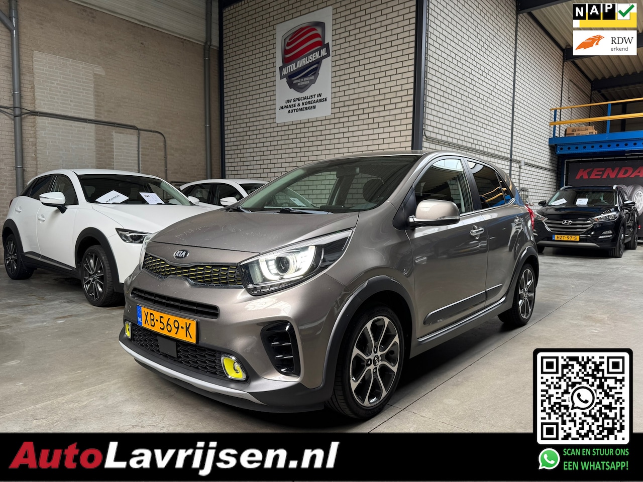 Kia Picanto - 1.2 CVVT X-Line 1E EIGENAAR NL AUTO NAP 4 CYLINDER MOTOR NAVI/CAMERA KEY-LESS VOL LEDER CR - AutoWereld.nl