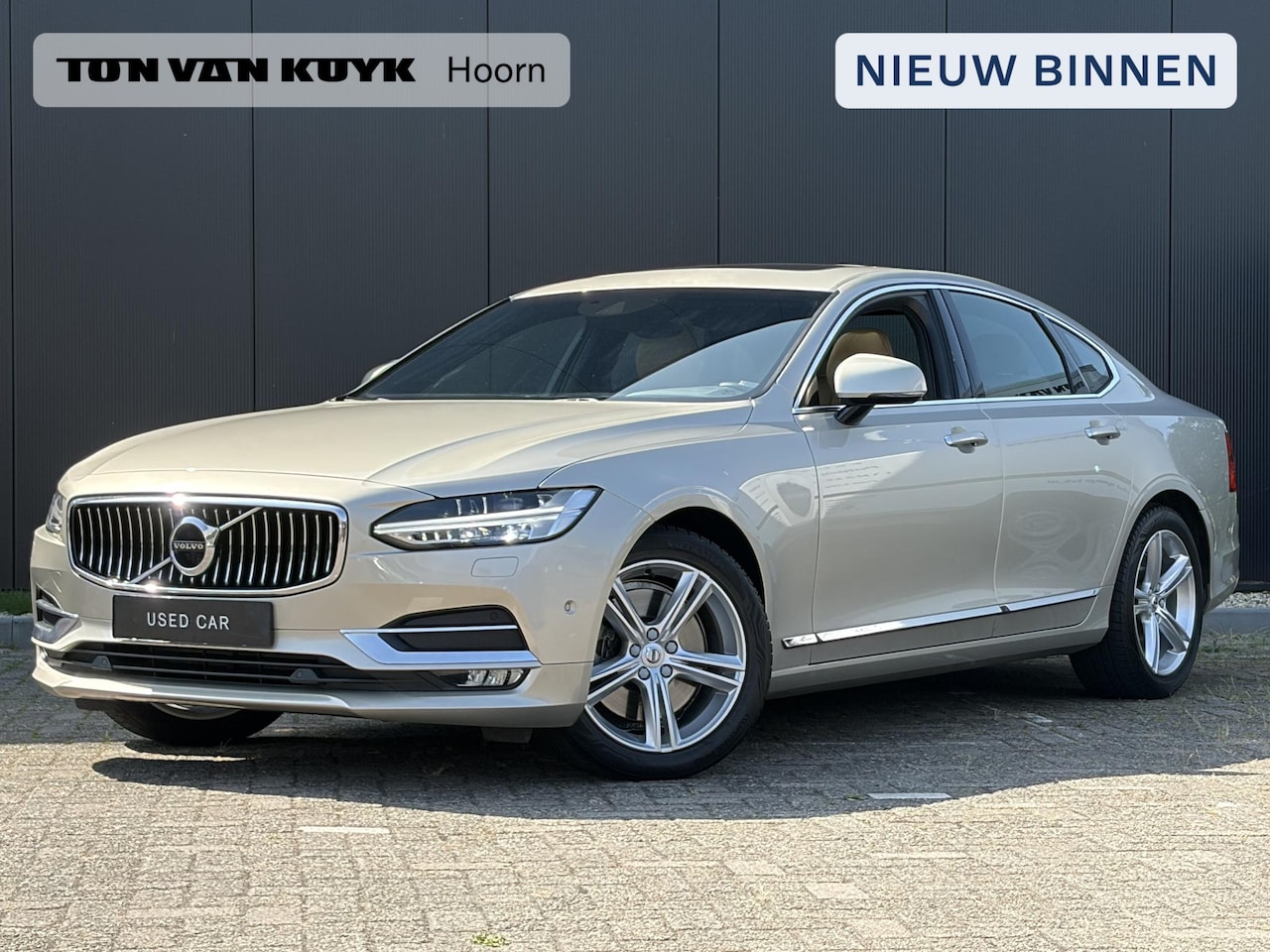 Volvo S90 - 2.0 T5 Inscription intellisafe/ schuifdak /amber leder met ventilatie/ all weather banden - AutoWereld.nl