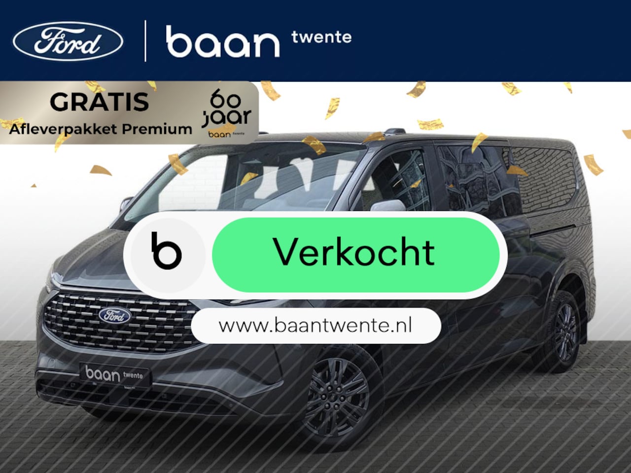 Ford Model T - Custom 2.5 Plug-IN Hybrid 233 PK L2H1 Titanium | Incl. BTW & BPM | 8 Persoons | Adaptieve - AutoWereld.nl