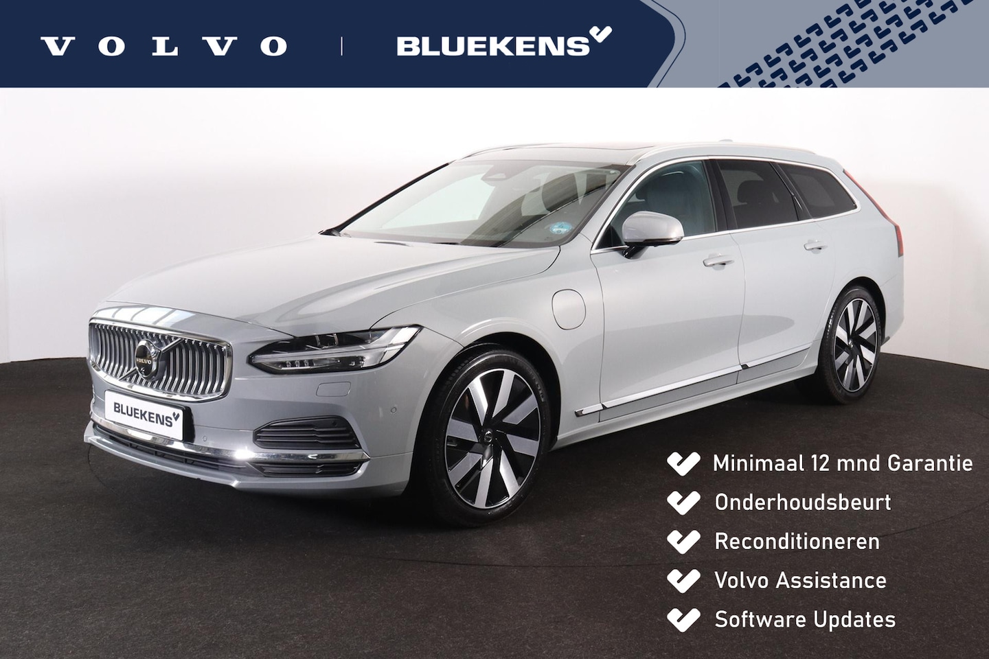 Volvo V90 - T6 Recharge AWD Plus Bright - Panorama/schuifdak - IntelliSafe Assist & Surround - 360º Ca - AutoWereld.nl