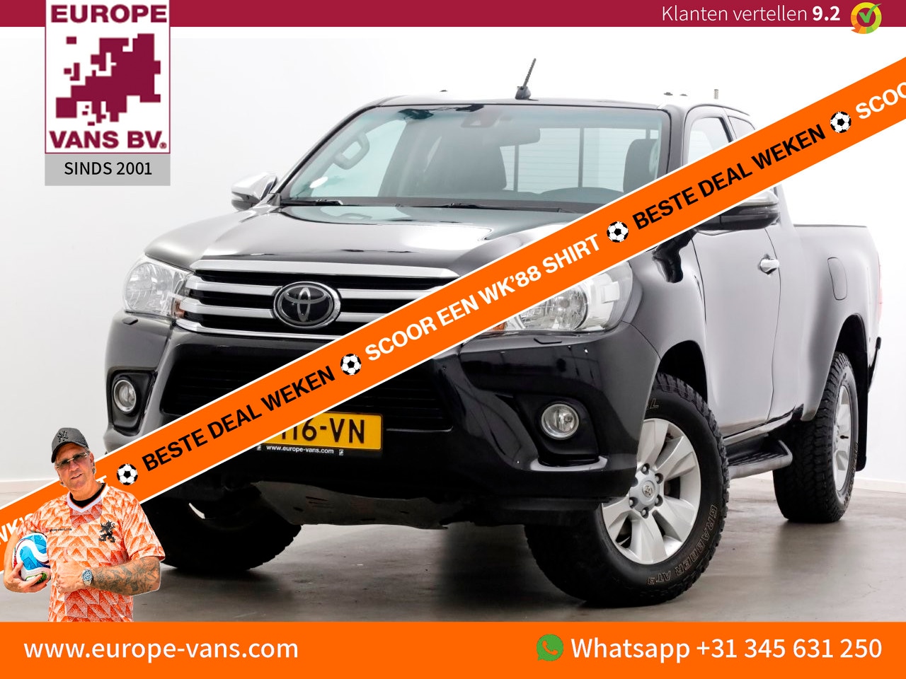 Toyota HiLux - 2.4 D-4D-F 150pk E6 4X4 4WD Xtra Cab Professional Trekhaak 3500kg 01-2019 - AutoWereld.nl