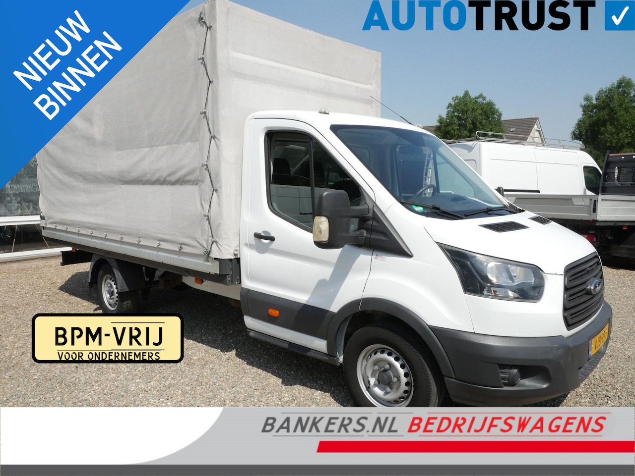Ford Transit - 350 2.0 TDCI 130PK, L4, Airco, Huifopbouw L*B*H = 410*215*215, Geen garantie, zo meenemen - AutoWereld.nl