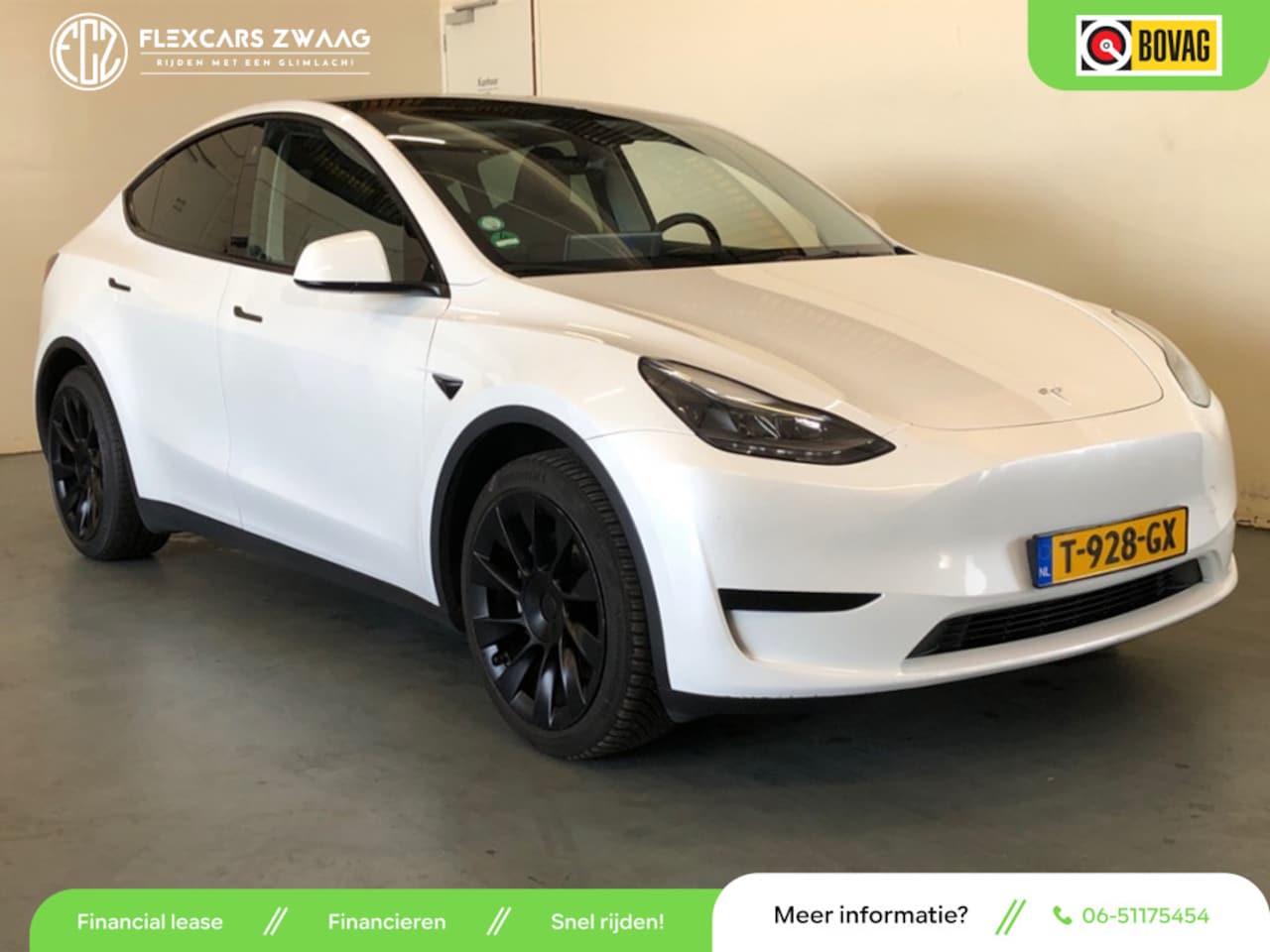 Tesla Model Y - RWD 58 kWh - Navi - Leder - Panoramadak - Org.NL - AutoWereld.nl