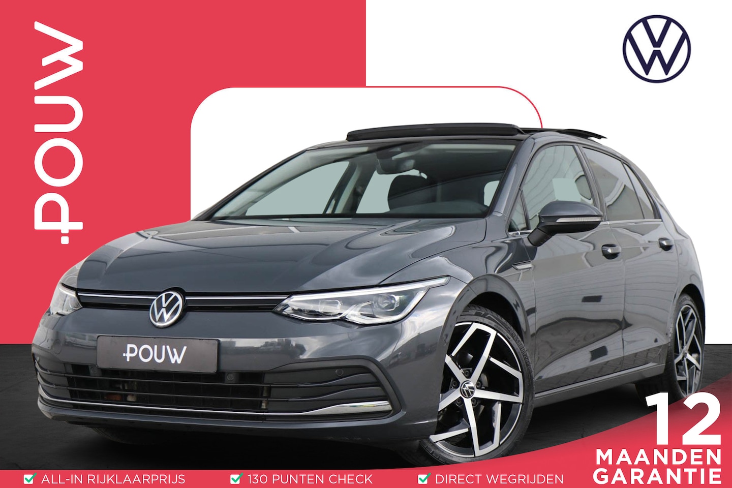 Volkswagen Golf - 1.5 eTSI 150pk DSG Style | Panoramadak | Achteruitrijcamera | Dodehoeksensor | Stoelverwar - AutoWereld.nl