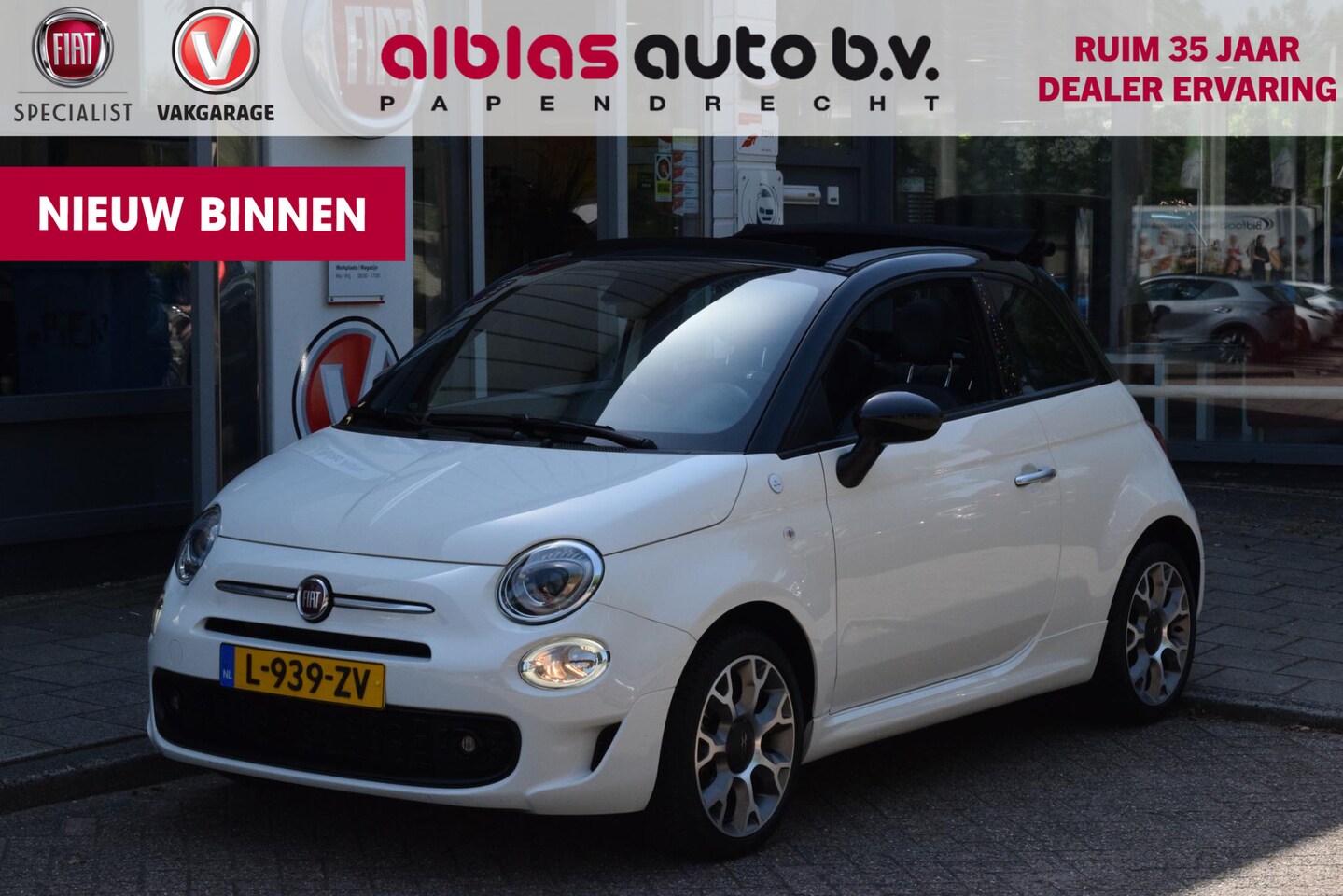 Fiat 500 C - 1.0 Hybrid Hey Google|Sport|Carplay| - AutoWereld.nl