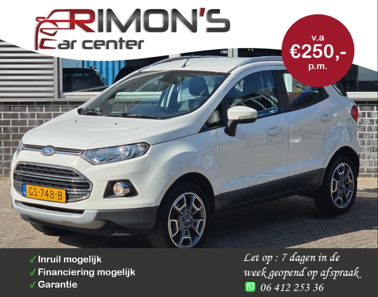 Ford EcoSport - 1.0 EcoBoost Titanium Leder Keylesse Entry Pdc - AutoWereld.nl