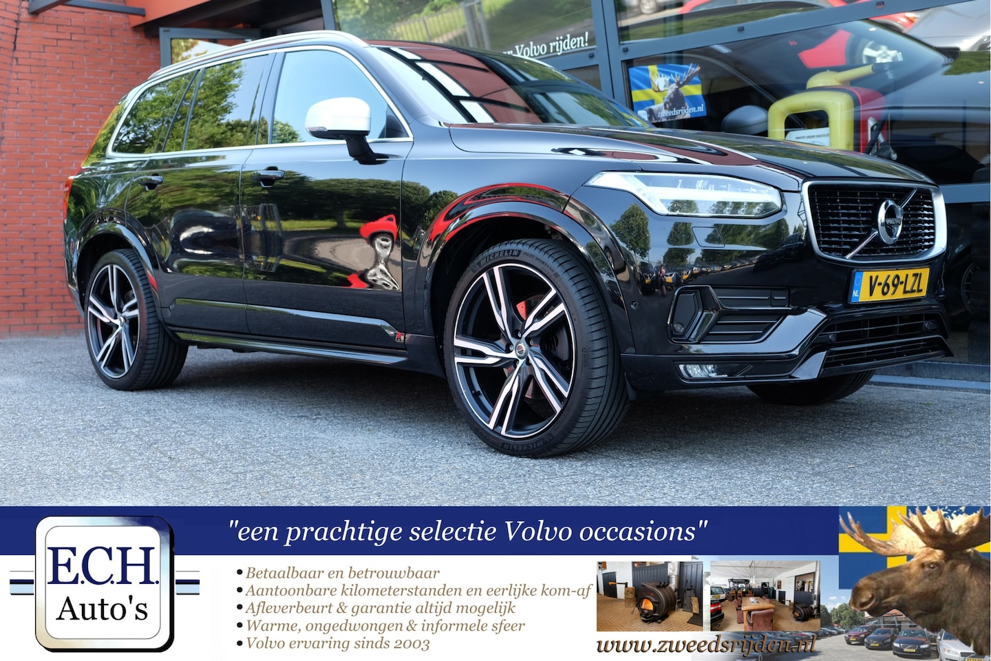 Volvo XC90 - D5 235 pk Aut. R-Design Grijs Kenteken, Luchtvering - AutoWereld.nl