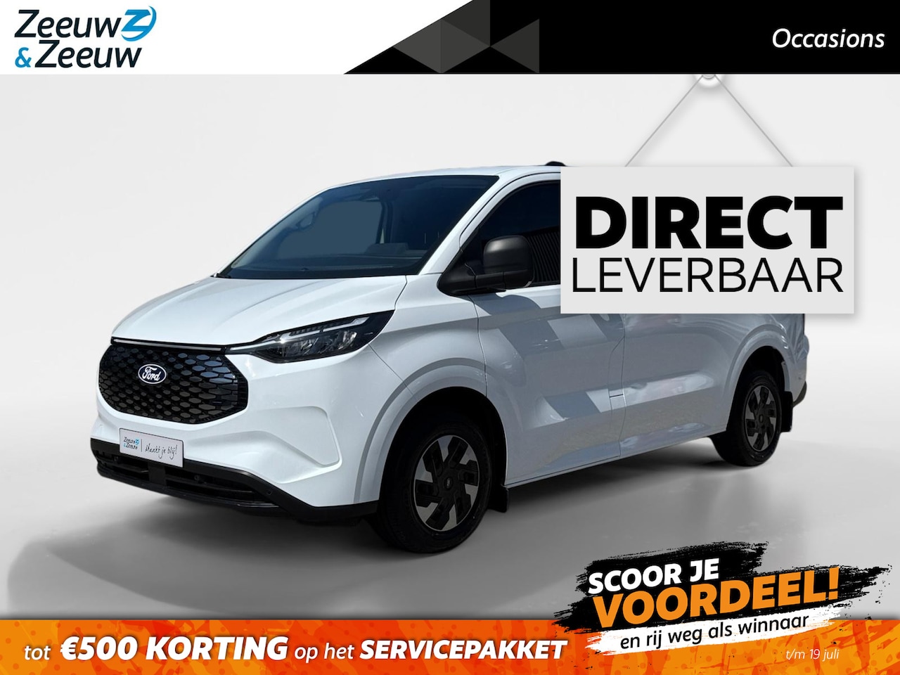 Ford Transit Custom - E-Transit 320 L1H1 Trend 71 kWh | Uit Voorraad Leverbaar | 344km WLTP Rijbereik | Achterui - AutoWereld.nl