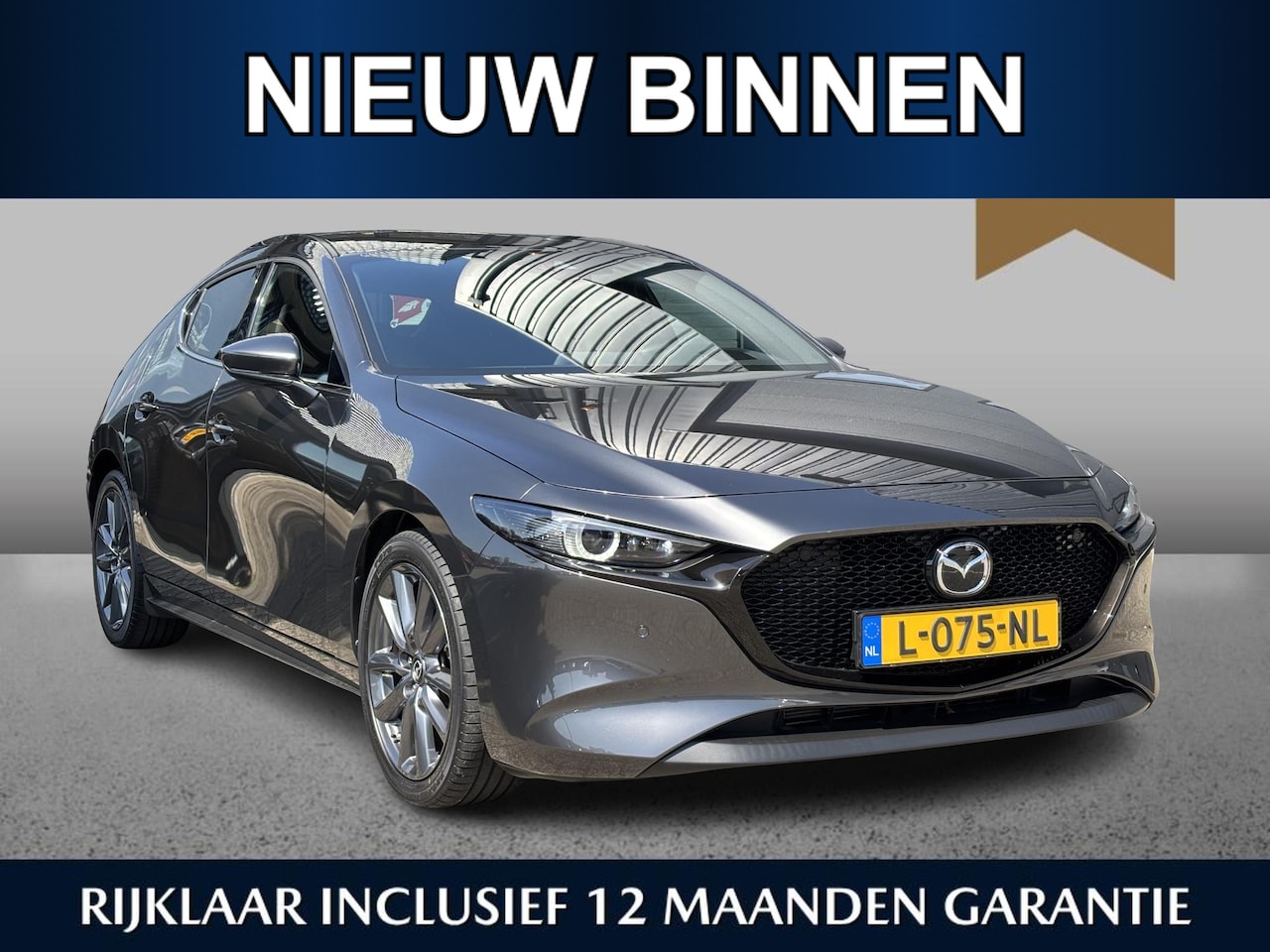 Mazda 3 Sport - 2.0 e-SkyActiv-G M Hybrid 150 Sportive /Automaat/ACC/Climate Control/25000km!/Dealeronderh - AutoWereld.nl