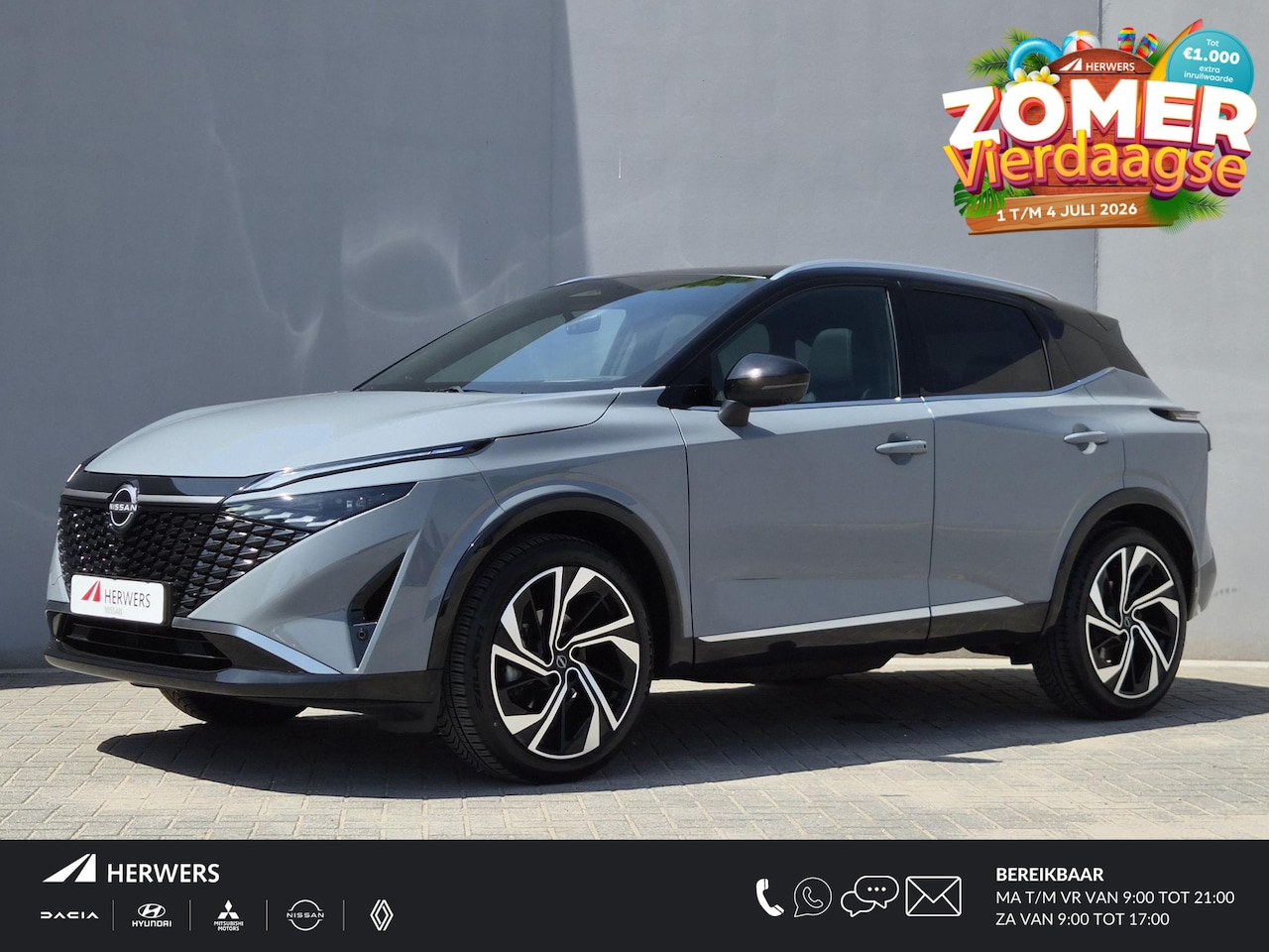 Nissan Qashqai - 1.3 MHEV Xtronic Tekna Plus / Fabrieksgarantie tot 10-2028 / All season banden / Head Up D - AutoWereld.nl