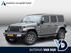 Jeep Wrangler Unlimited - 4xe 380 Sahara | NL-auto/Elektr.Vouwdak/Leder/Adapt.Cruise/Keyless