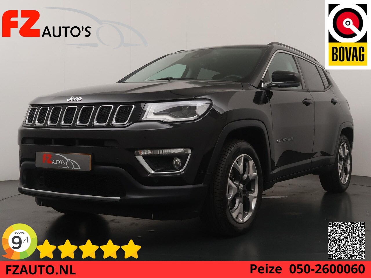Jeep Compass - 1.4 MultiAir Limited Full Option - Navigatie - Lederen Bekleding - Xenon - Trekhaak - AutoWereld.nl